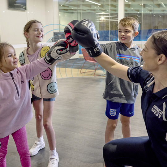 Kids enjoying Muay Thai